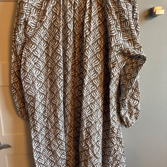 Becasa L/XL 100% cotton block print long sleeve dress - Picture 6 of 7